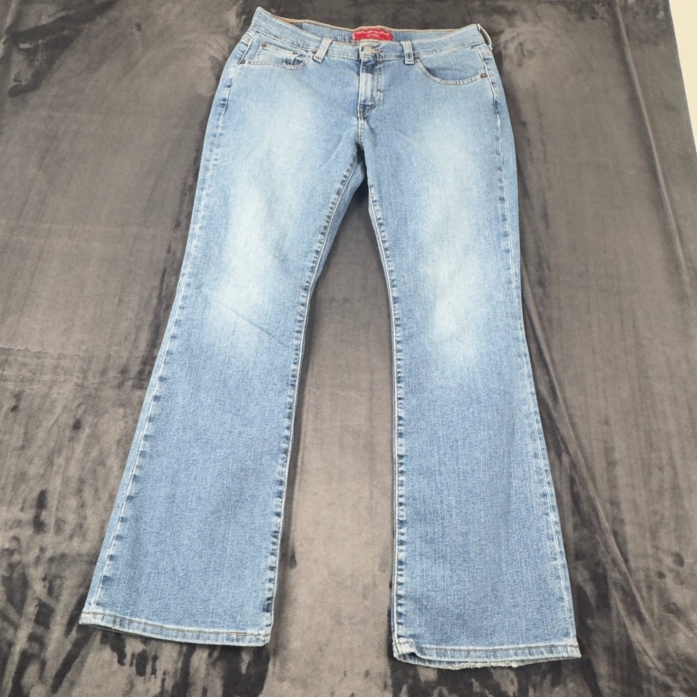 Levi's 515 Nouveau Bootcut Jeans Womens 10 Light Wash Low Rise Stretch 3037